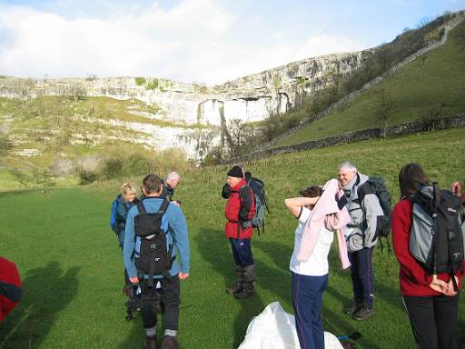 12_04-1.jpg - At the foot of Malham cove - sun is out, but a little chilly.